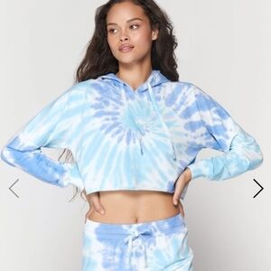Nwt Spiritual Gangster Tie Dye Luna Crop Hoodie xs